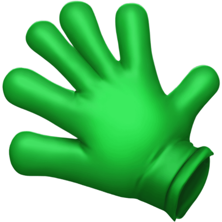 green gauntlet glove emoji