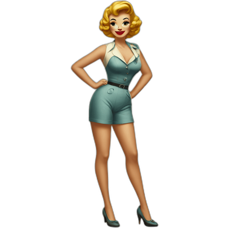 50s pin-up full body emoji