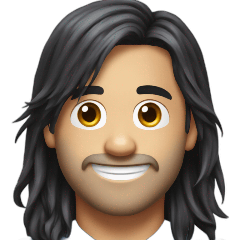 Ms dhoni long hair emoji