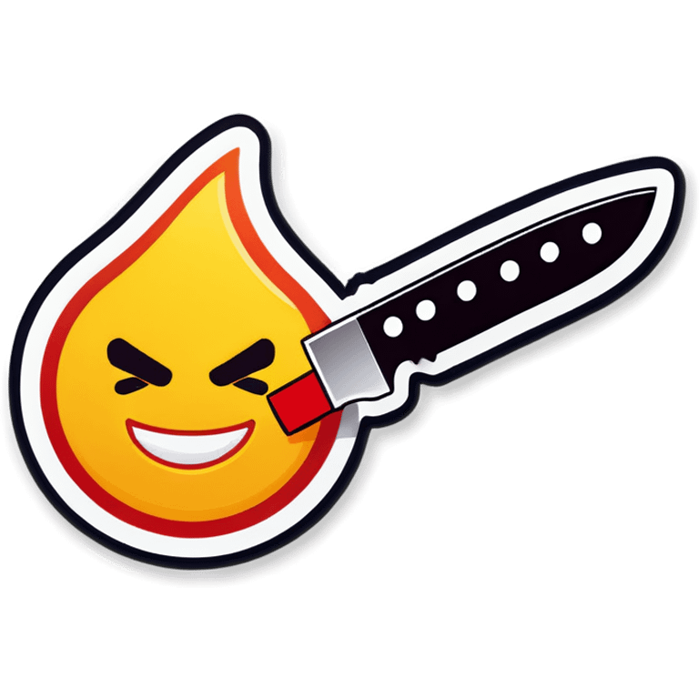 Emoji with knife emoji