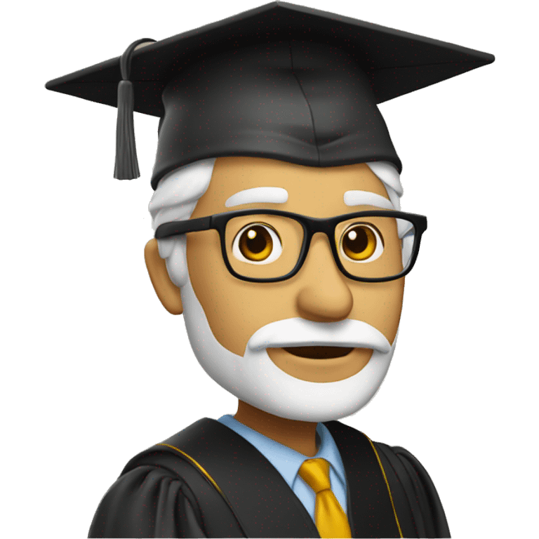 professor with graduation cap emoji