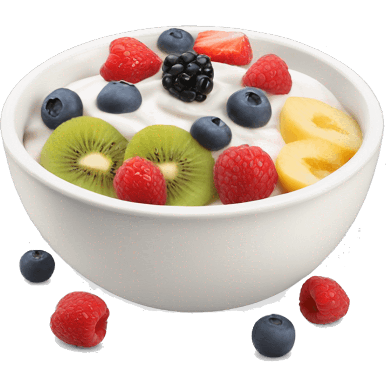 Yogurt bowl with fruit toppings  emoji