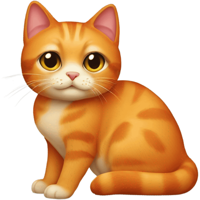 Babushka orange cat emoji