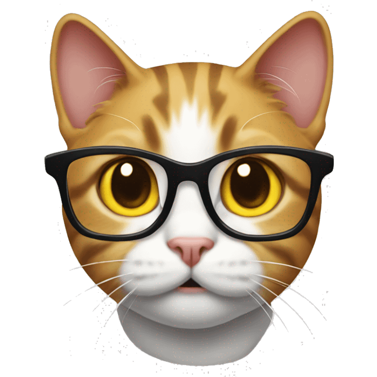 Nerd cat emoji