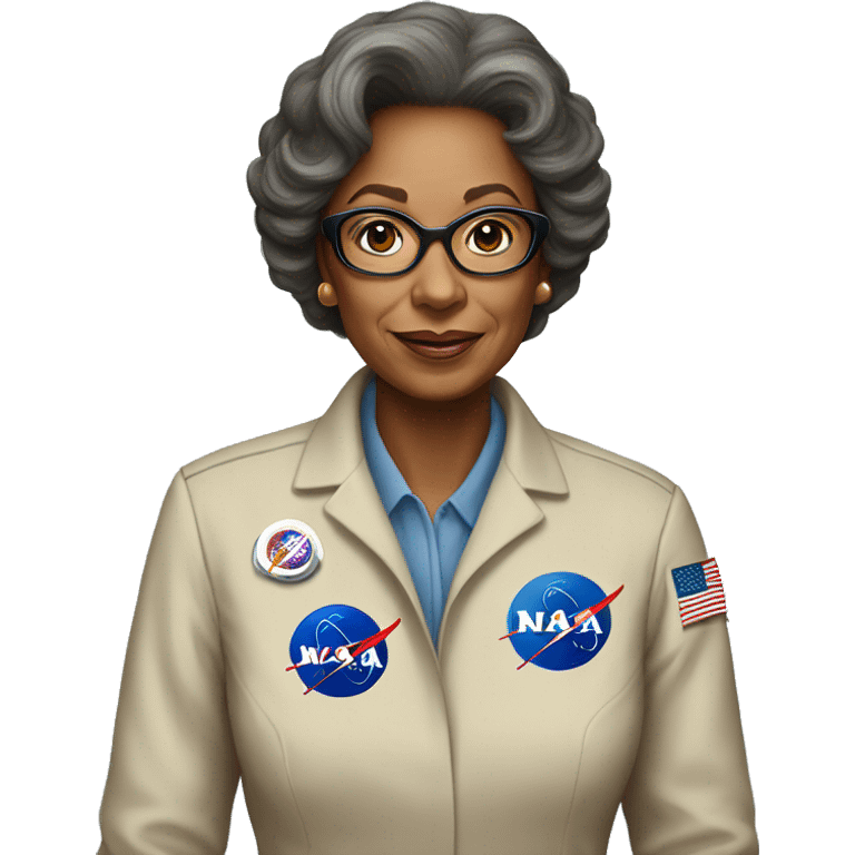 Annie Easley, NASA scientist uniform, remove glasses emoji