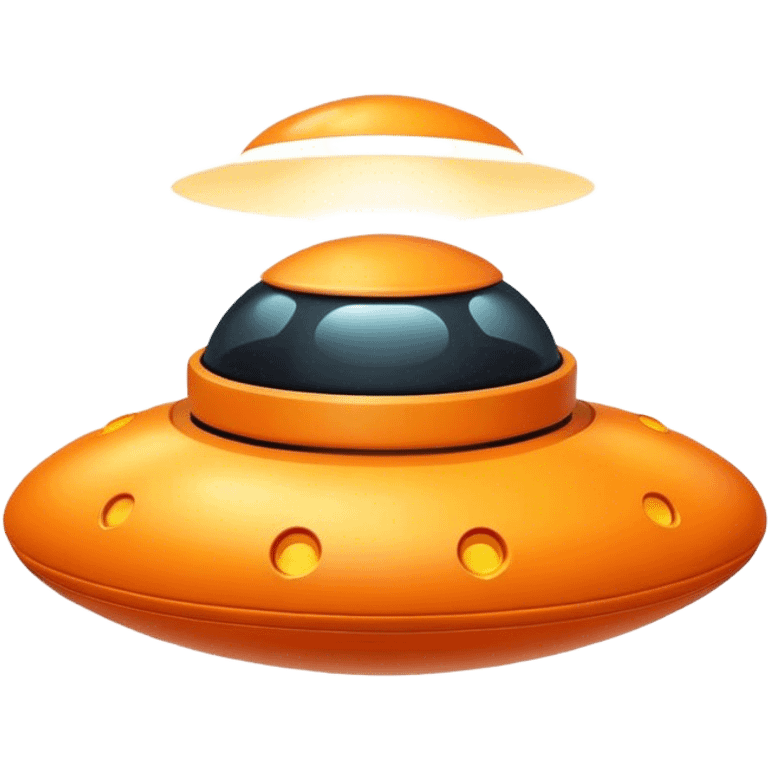 orange ufo cute make it as profile photo for app emoji