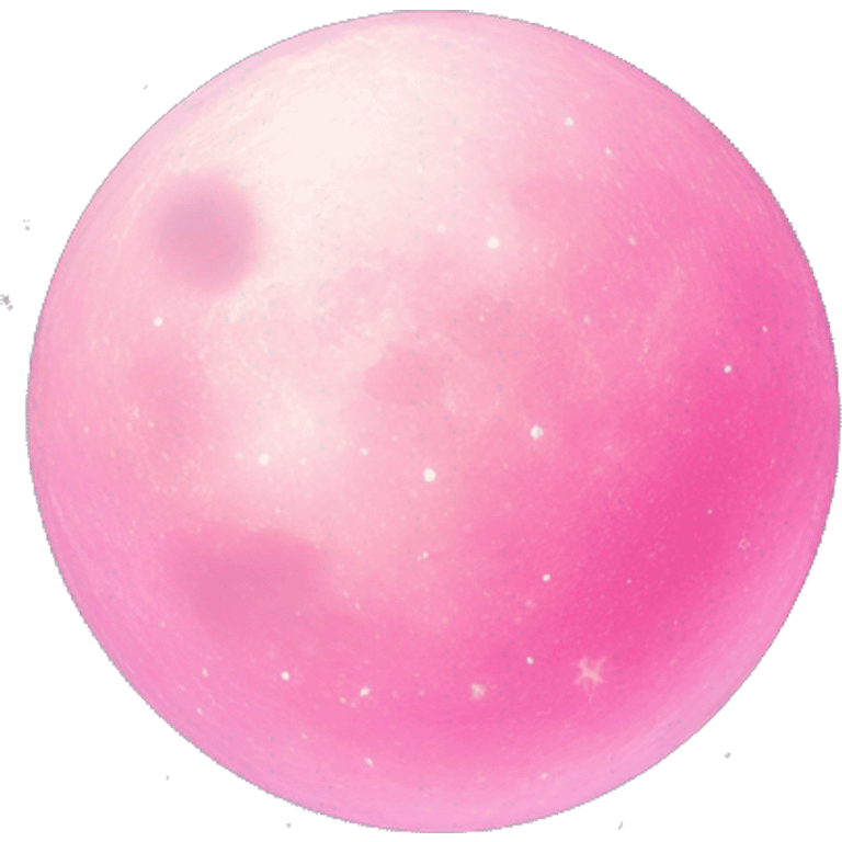 Pink Moon glitter around and stars and clouds foggy emoji