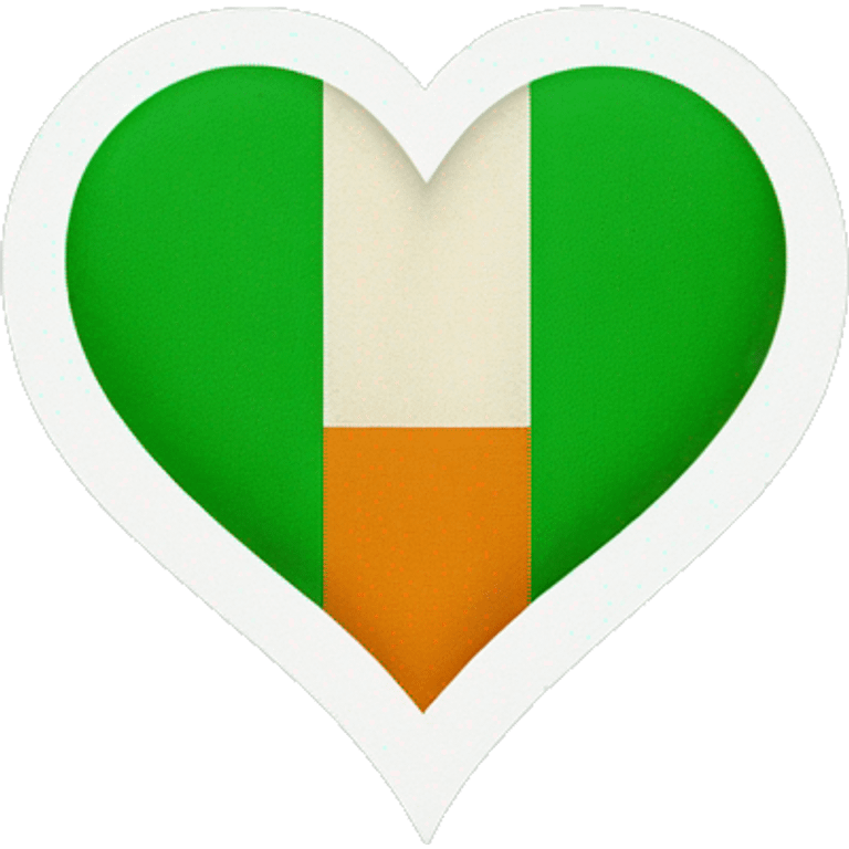 Irish flag heart emoji