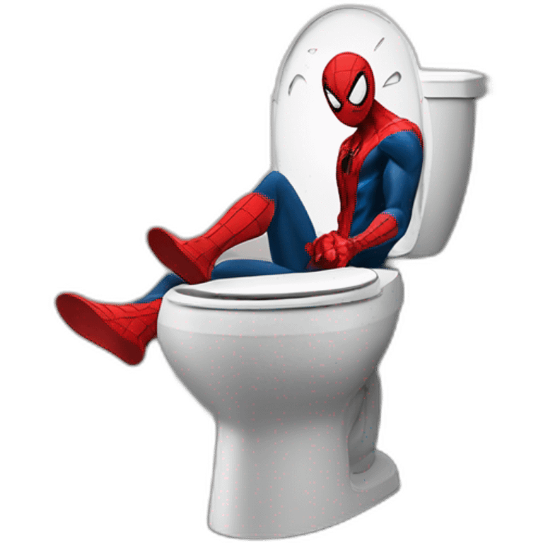 Spiderman aux toilettes  emoji