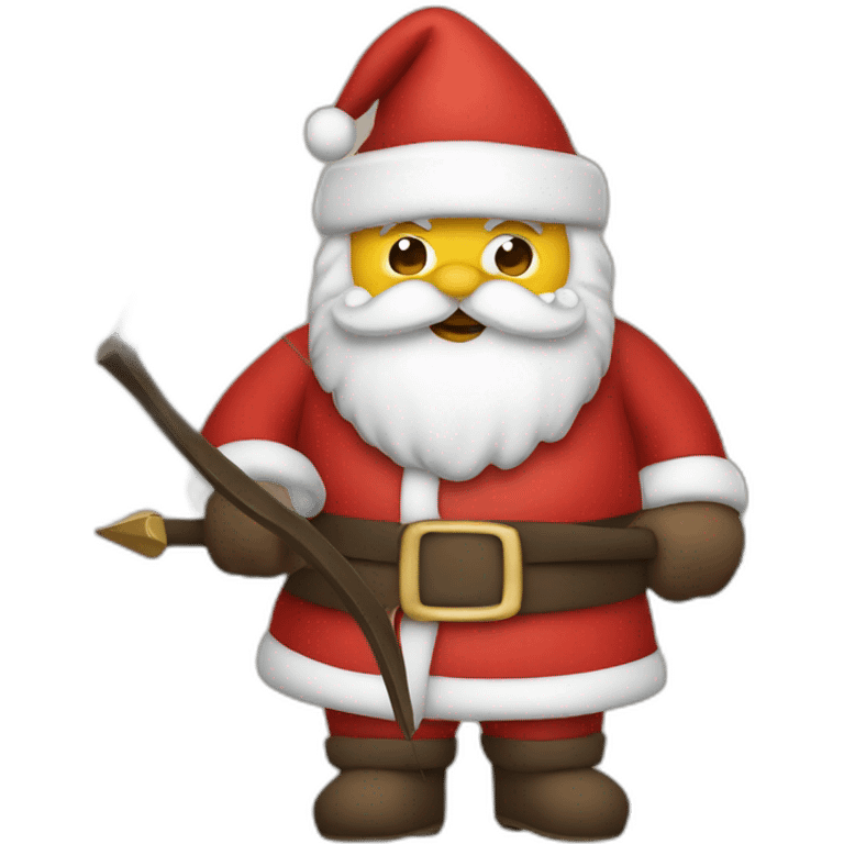 santa holding bow and arrow emoji