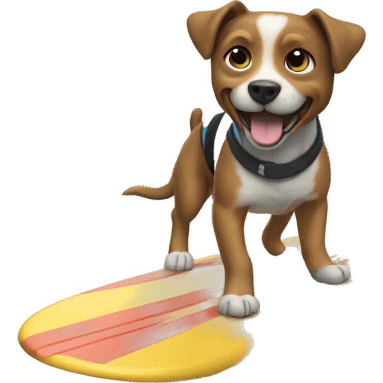 Dog surfing emoji