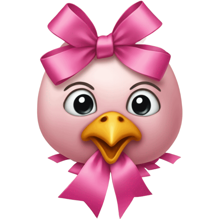 Grilled chicken with pink bow emoji