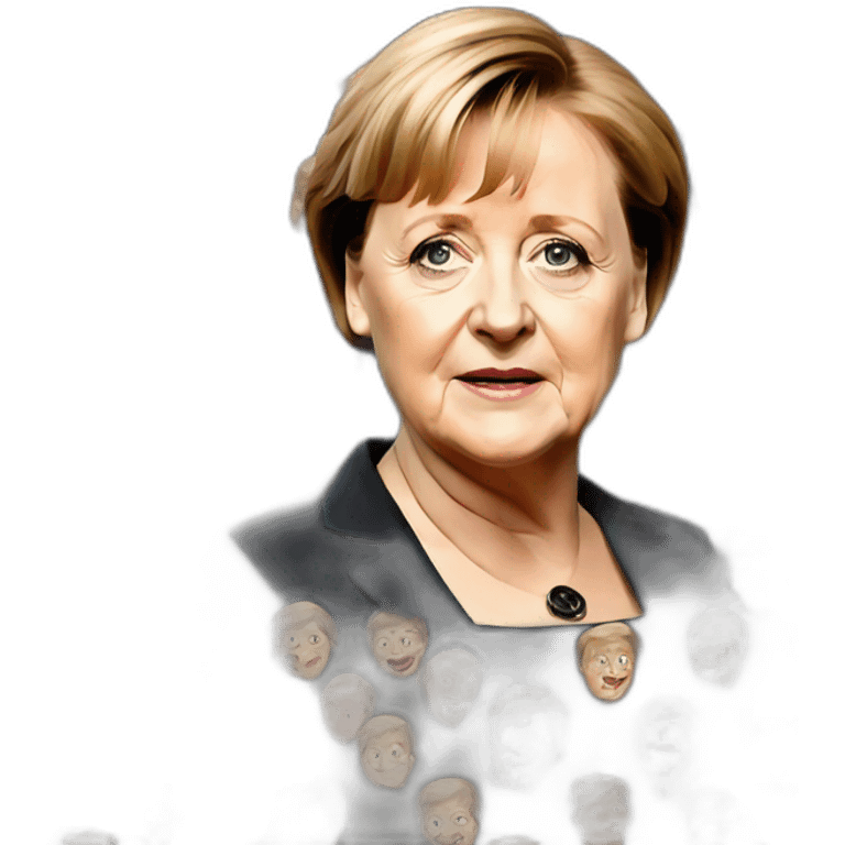 Hyperrealist angela merkel emoji