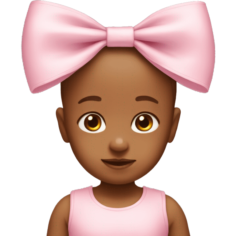 Baby pink thin bow  emoji