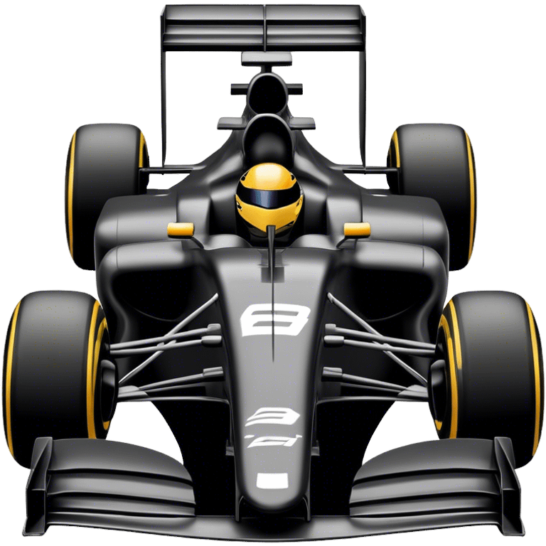 Formual one similar car, black color emoji