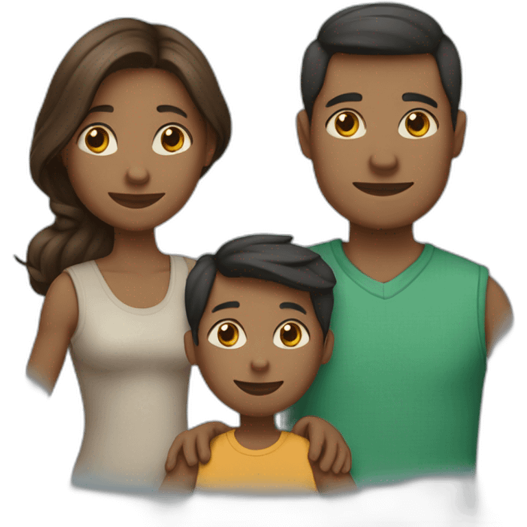 Family of 6, with 4 children, one of them a boy emoji