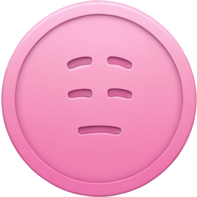 pink coin nothing on it emoji