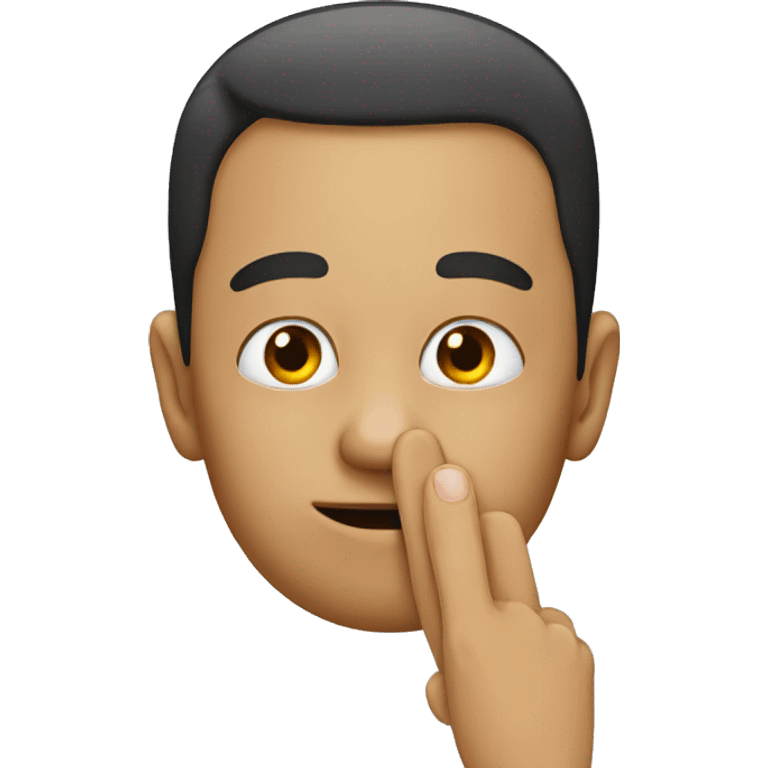 Finger in nose emoji