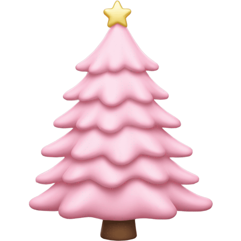 pastel pink christmas tree emoji