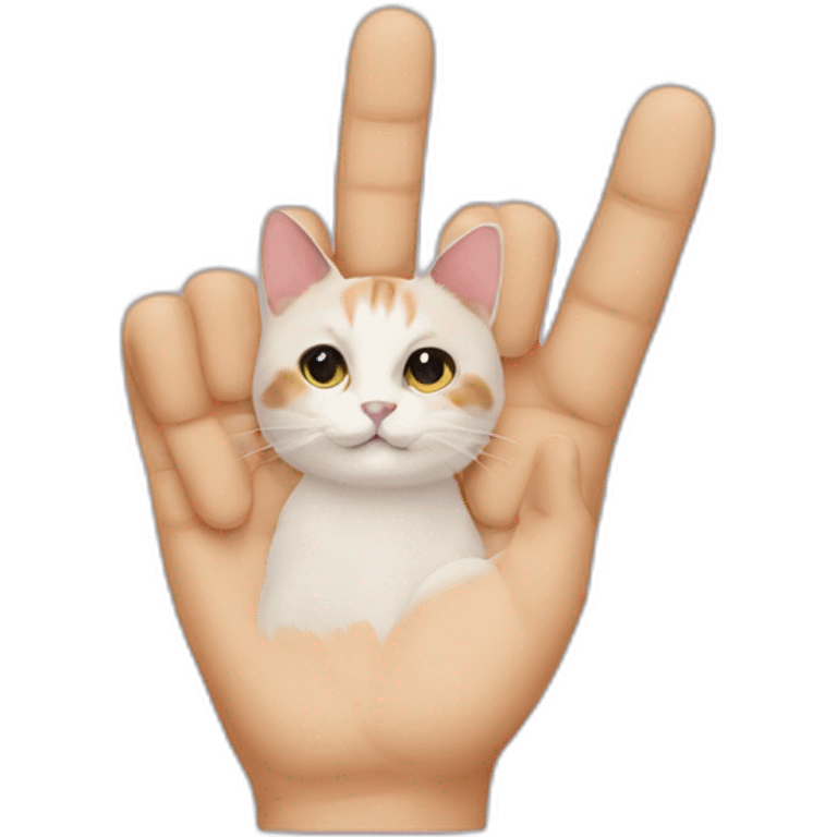 cat finger emoji