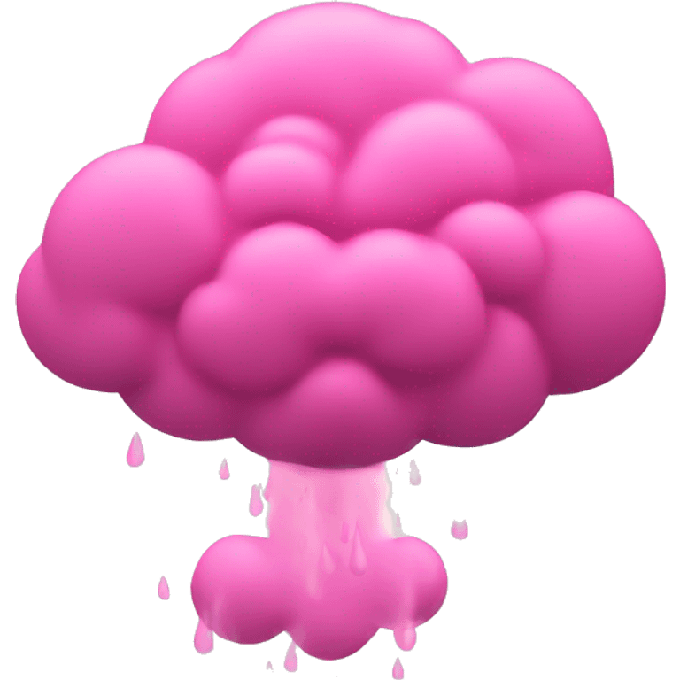 man's vape forming a large pink rain cloud emoji