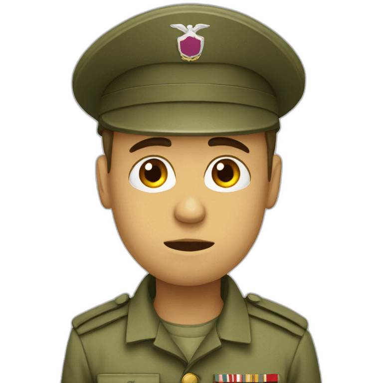 sad soldier emoji