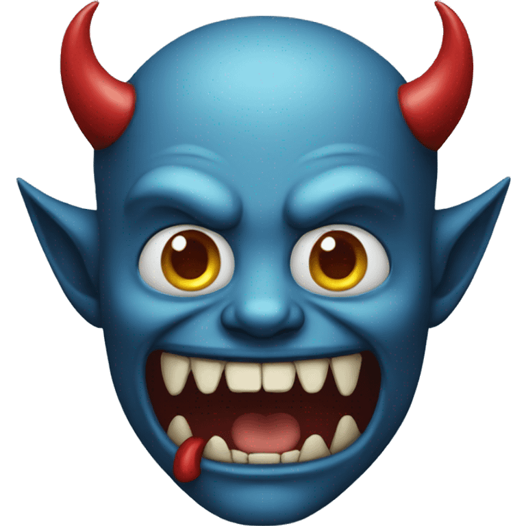 Devil blue emoji