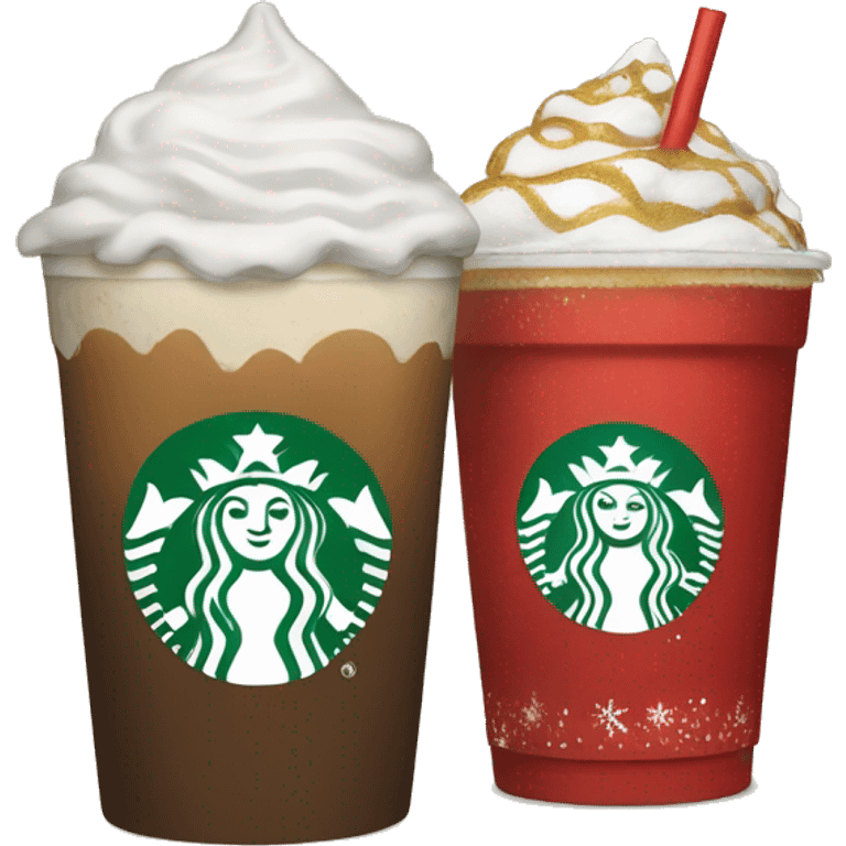 Starbucks Christmas drink emoji