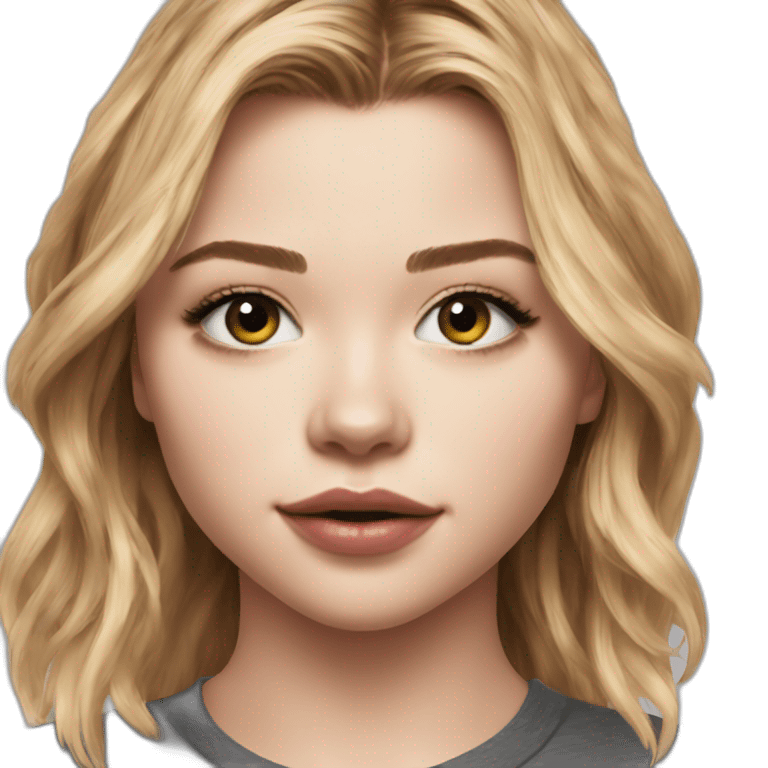 chloë grace moretz wearing tee emoji