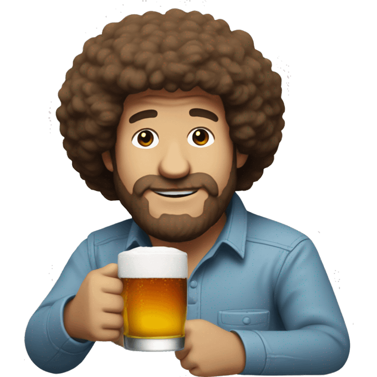 bob ross drinking emoji