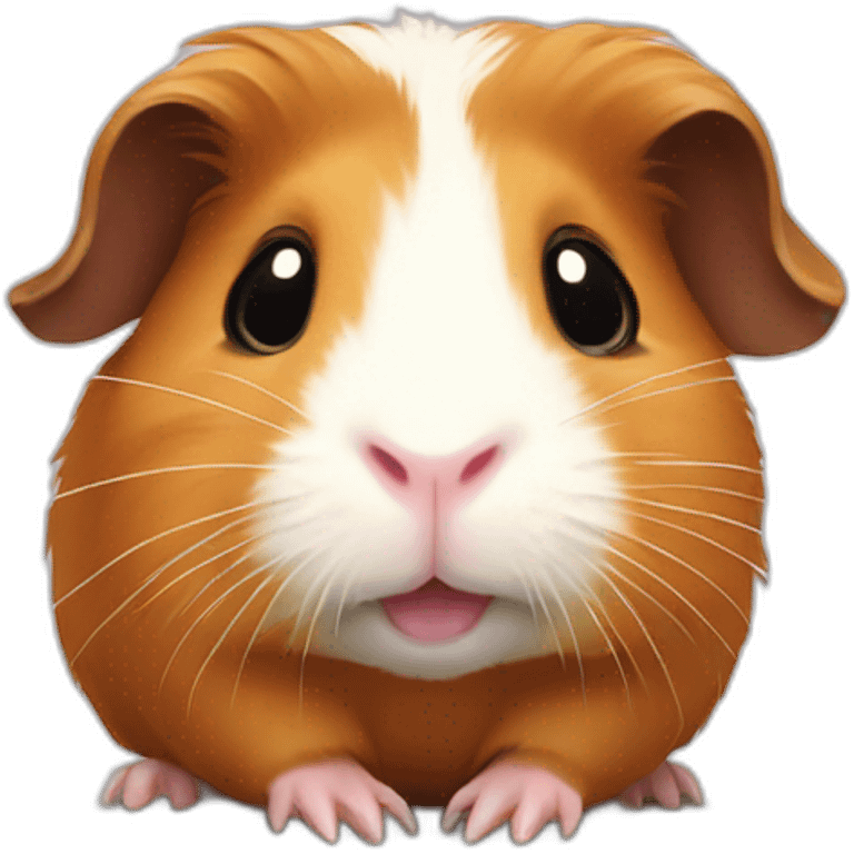 Guinea pig holding hart emoji