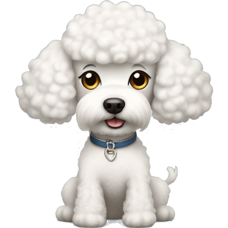 White poodle with Teddy haircut emoji