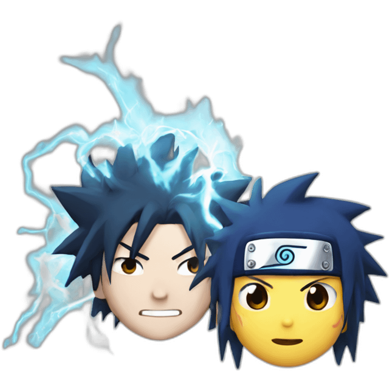 Sasuke with chidori in naruto emoji