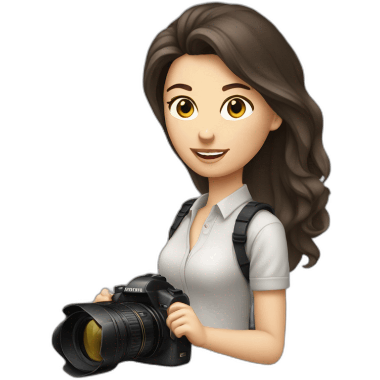 Photographer Caucasian brunette emoji