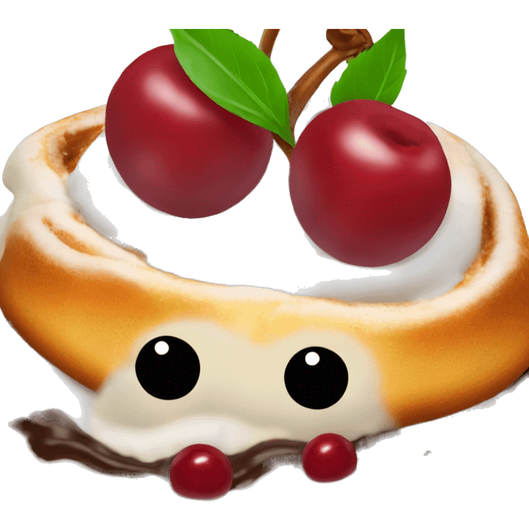 Cinnabon with cherries on top emoji