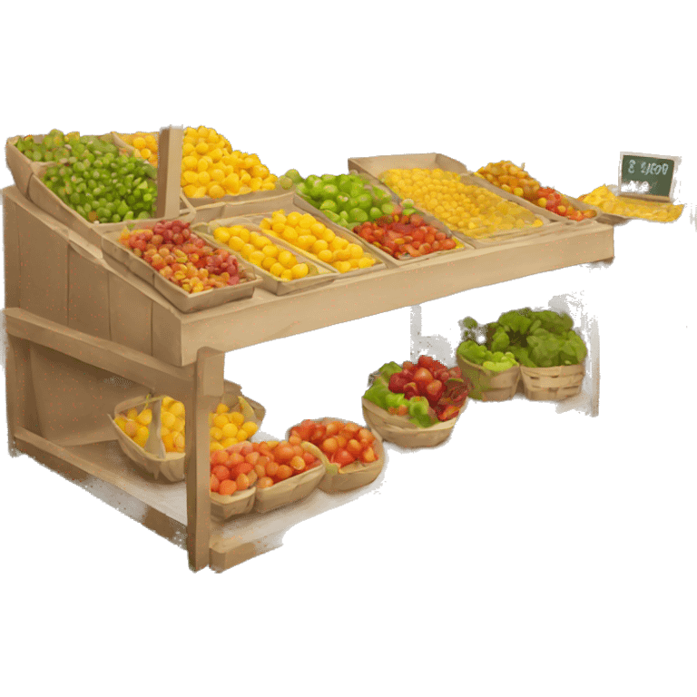 Empty farmers market stand emoji