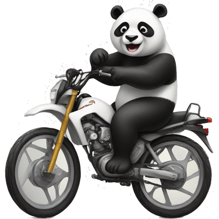 Panda on bike  emoji