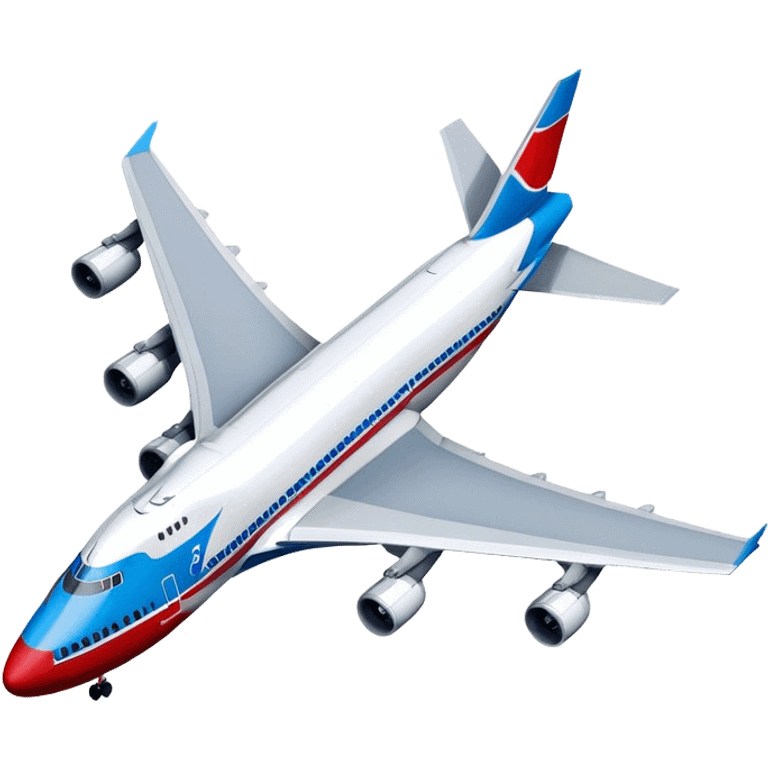 Boeing 747 - Boeing (Model Year: 2020) (Iconic colour: White with red and blue) emoji