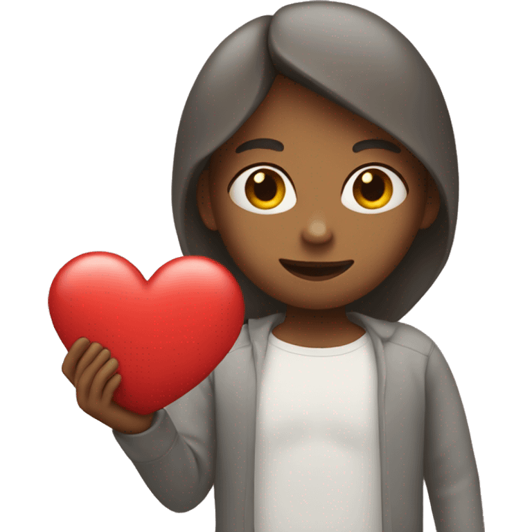 Me holding a big heart emoji