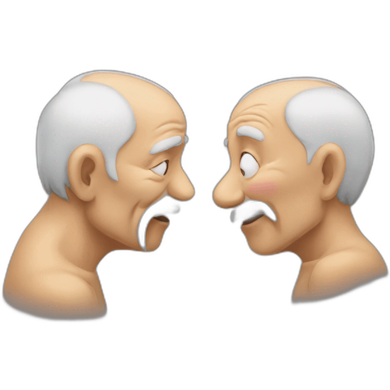 Old men kiss emoji