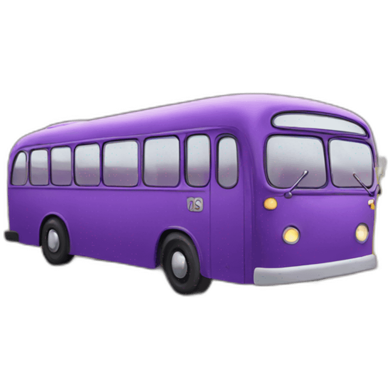 Purple bus emoji