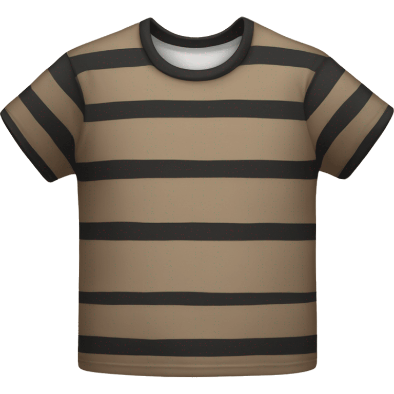 black and light brown striped t-shirt emoji