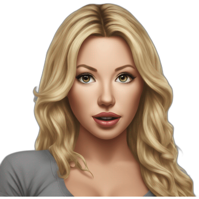 Hyper-realistic painting samantha saint savannah bond comparibg emoji