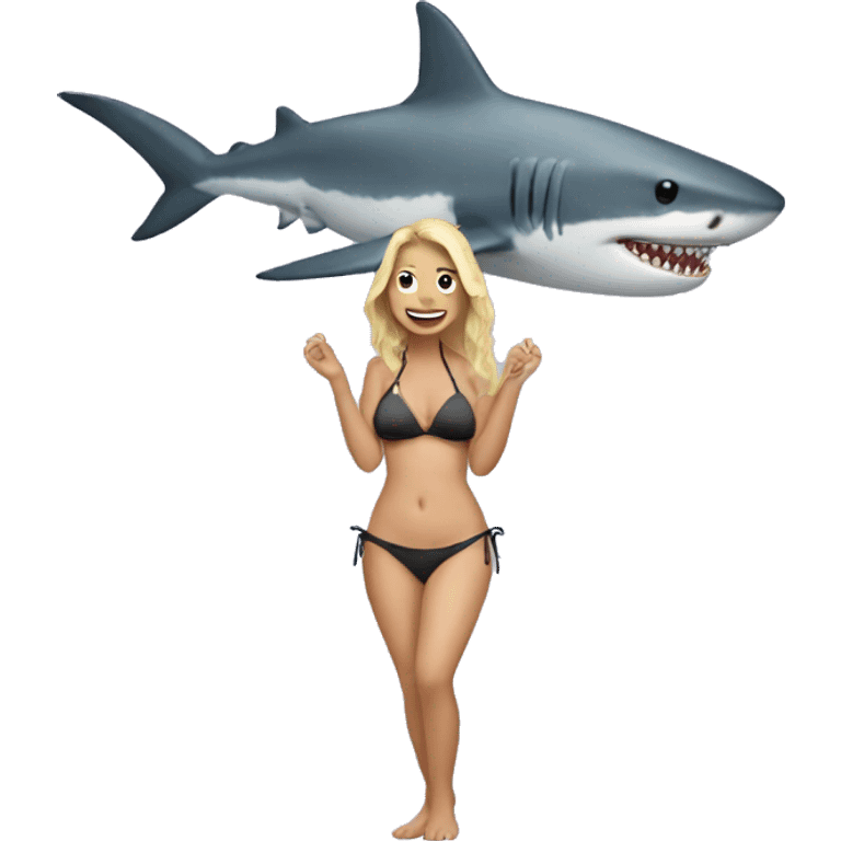 shark with a bikini  emoji