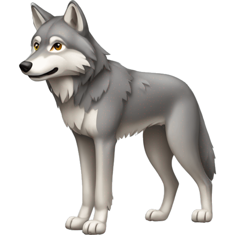 Gray Wolf Full Body emoji