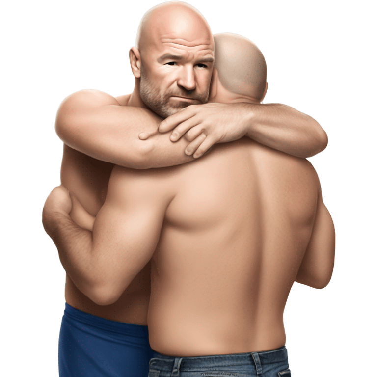 Dana white hugging man shirtless emoji