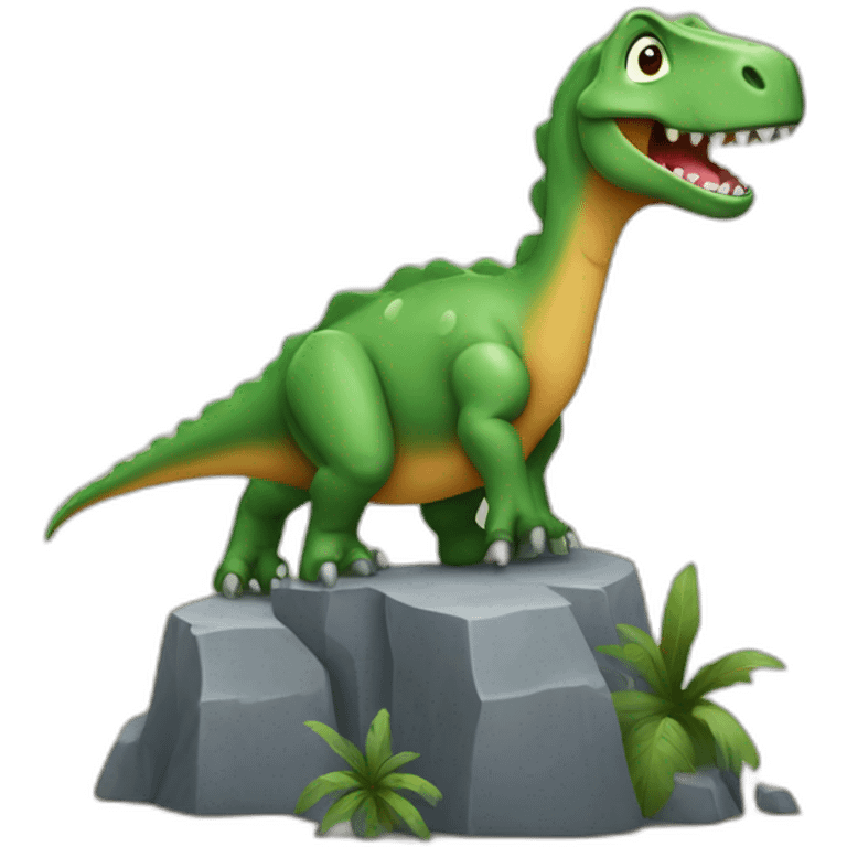 Un dinosaure faisant de l’escalade emoji