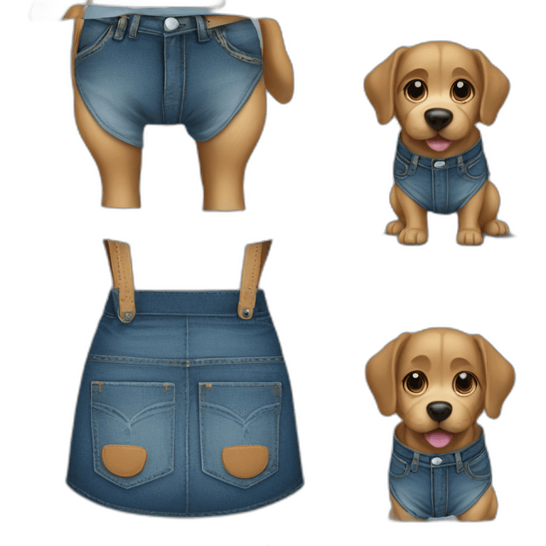 jeans bag for dog emoji