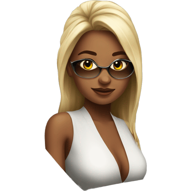 Rich girl on Ferrari emoji