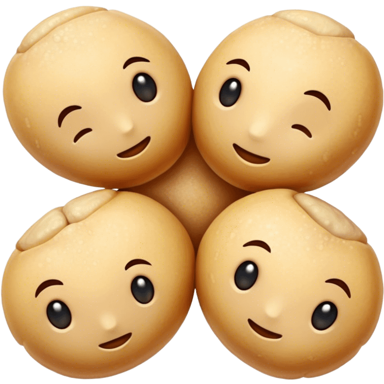 three garbanzo beans emoji